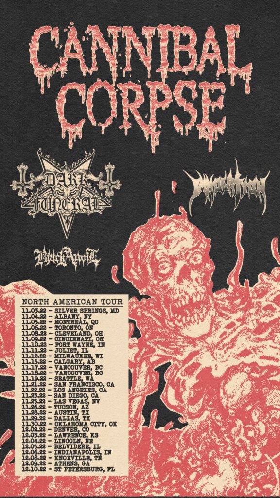 CANNIBAL CORPSE Announces North American Fall Headlining Tour