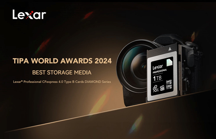 Lexar Professional CFexpress 4.0 Type B Card DIAMOND secures the “BEST STORAGE MEDIA” award from the TIPA WORLD AWARDS 2024