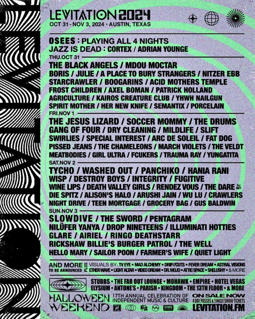 LEVITATION ANNOUNCES 2024 LINEUP