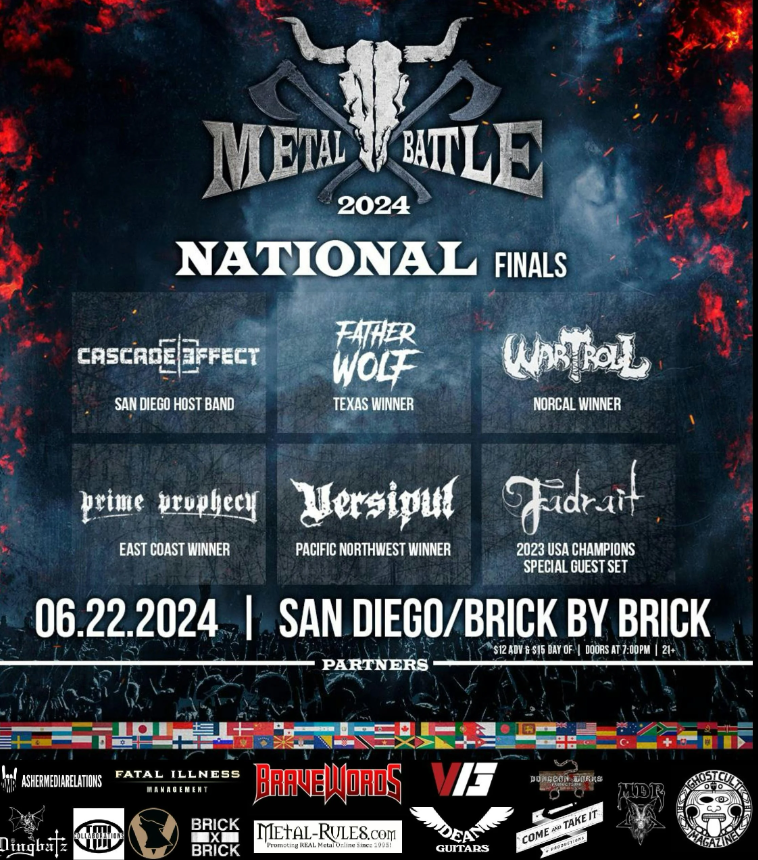 WACKEN METAL BATTLE USA 2024 National Final w/ Cascade Effect (San Diego), WarTroll (NorCal), Versipul (PNW), Prime Prophecy (East Coast), Father Wolf (Texas)