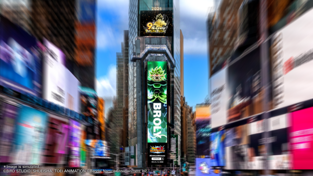 DRAGON BALL Z DOKKAN BATTLE Announces 9th Anniversary Campaign with New Characters and a Times Square Takeover in New York!