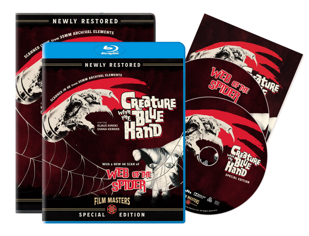 Creature With the Blue Hand (1967) With the Bonus Film Web of the Spider (1971) on Blu-ray & DVD, Oct. 22nd