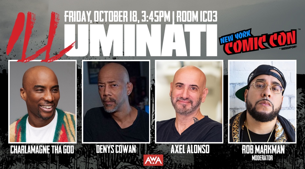 CHARLAMAGNE THA GOD HEADS TO NEW YORK COMIC CON TO PRESENT AWA GRAPHIC NOVEL, ILLuminati