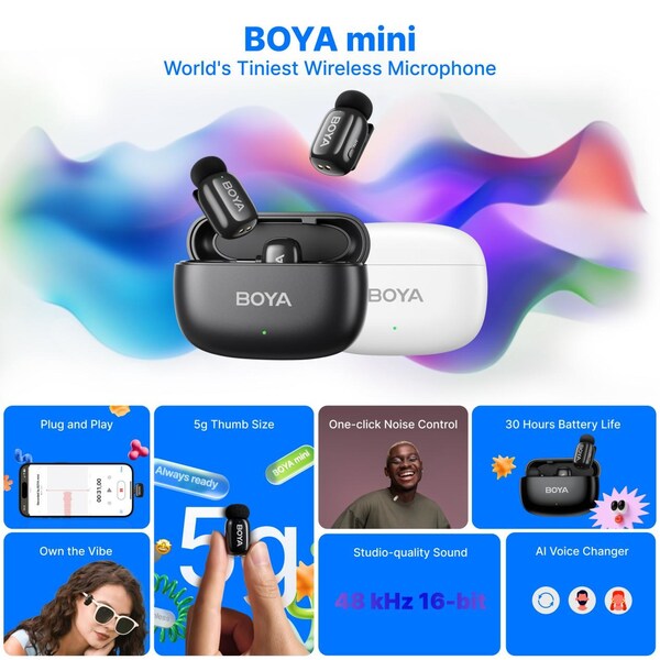 BOYA mini Launched: the World’s Tiniest Wireless Microphone