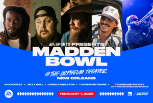 Chris Stapleton, Jelly Roll and Shaboozey Headline EA SPORTS™ Presents Madden Bowl at Super Bowl LIX